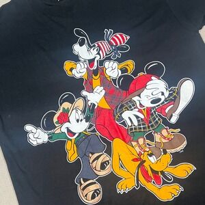 Mickey Unlimited Disney Goofy Minnie Mouse Pluto T Shirt Black One Size Fits All
